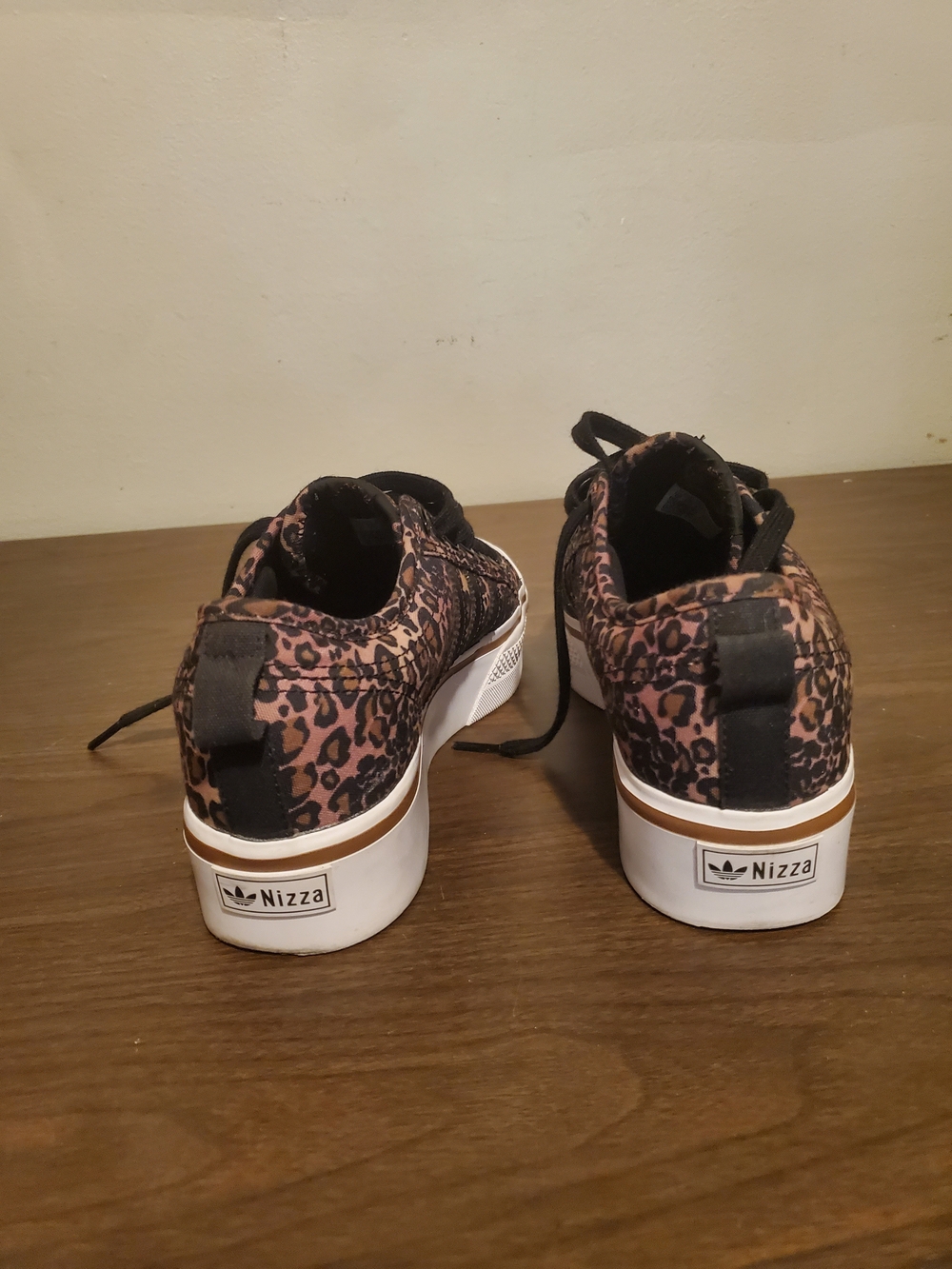 adidas Leopard-Print Platform Sneakers in Black, white and Brown - Picture 6 of 12